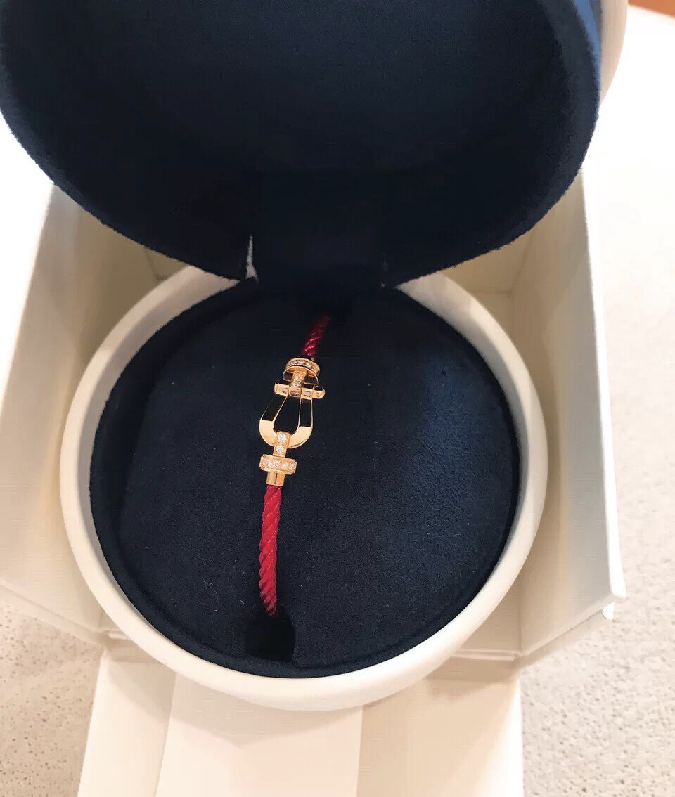FORCE 10 HALF DIAMOND ROSE GOLD RED CORDERI LARGE AND MEDIUM MODEL
