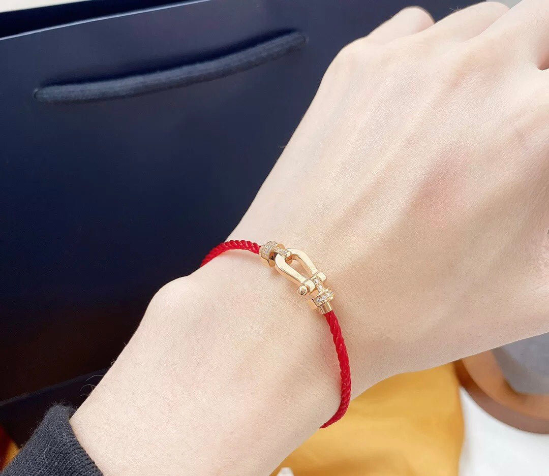 FORCE 10 HALF DIAMOND ROSE GOLD RED CORDERI LARGE AND MEDIUM MODEL