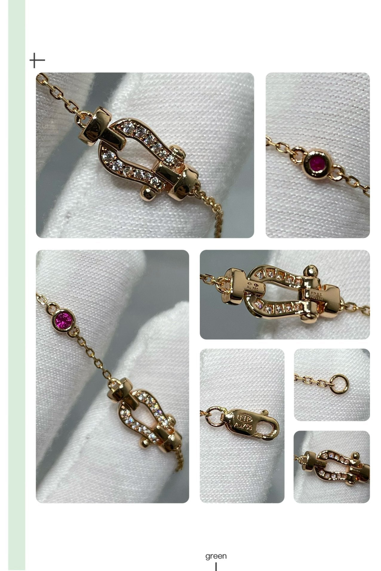 FORCE 10 DIAMOND CHAIN LINK ROSE GOLD BRACELET