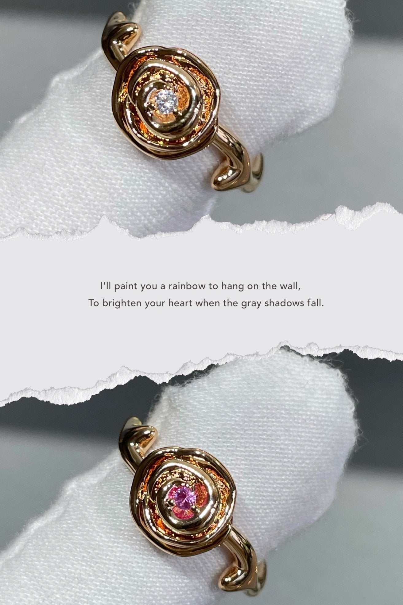 ROSE COUTRE ROSE GOLD DIAMOND RING