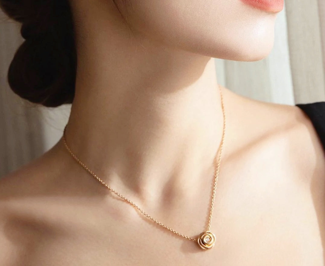 ROSE COUTRE ROSE GOLD DIAMOND NECKLACE