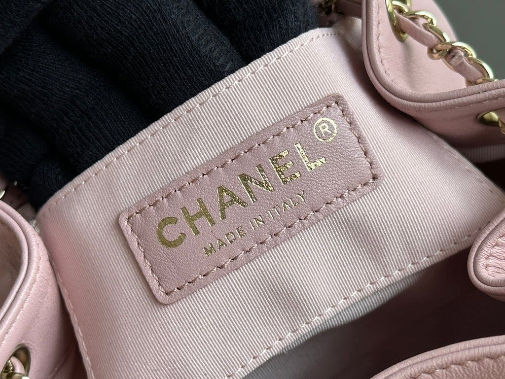 PETIT SAC À DOS 18 PEAU D'AGNEAU ROSE CLAIR