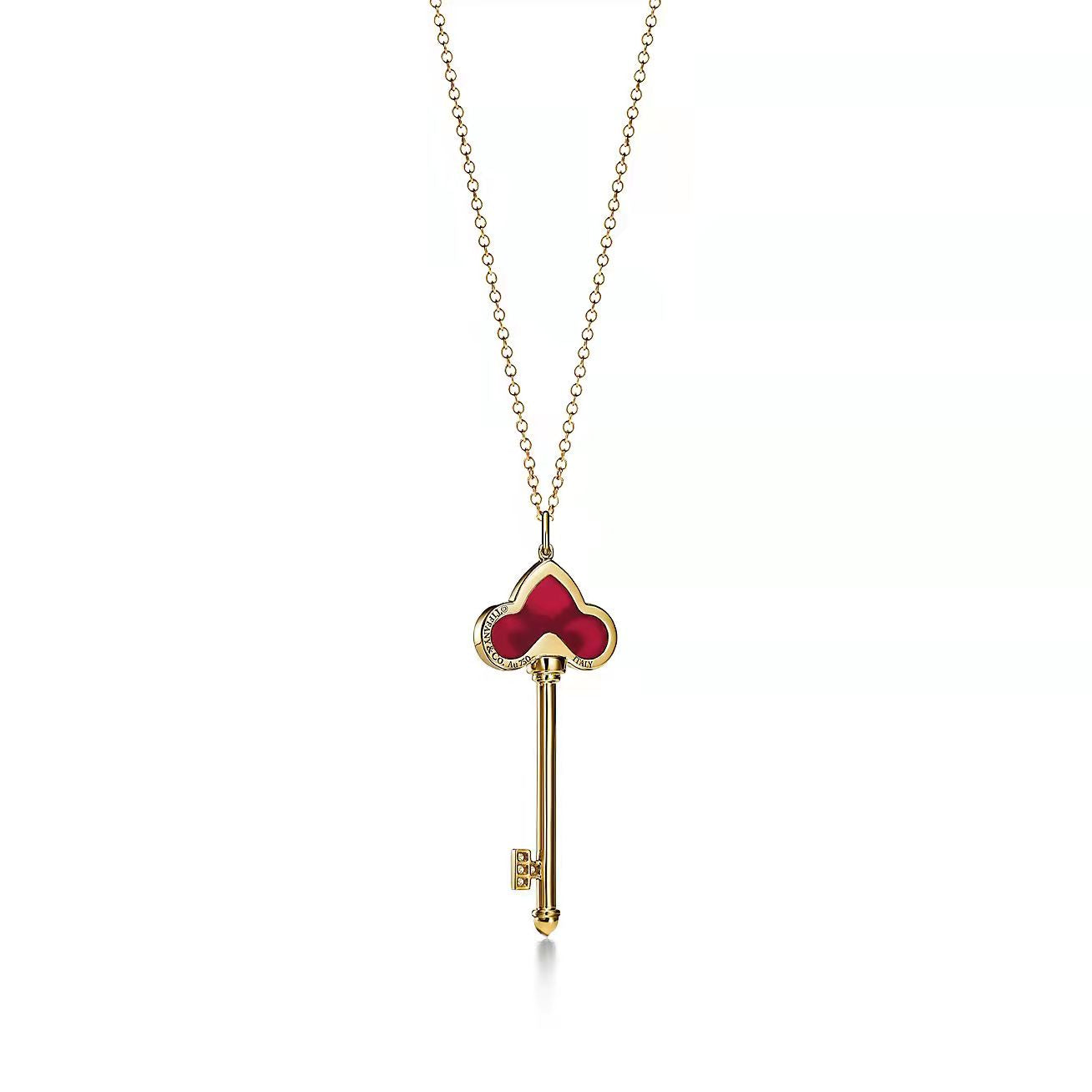 FLEUR DE LIS ROSE GOLD DIAMOND CARNELIAN NECKLACE