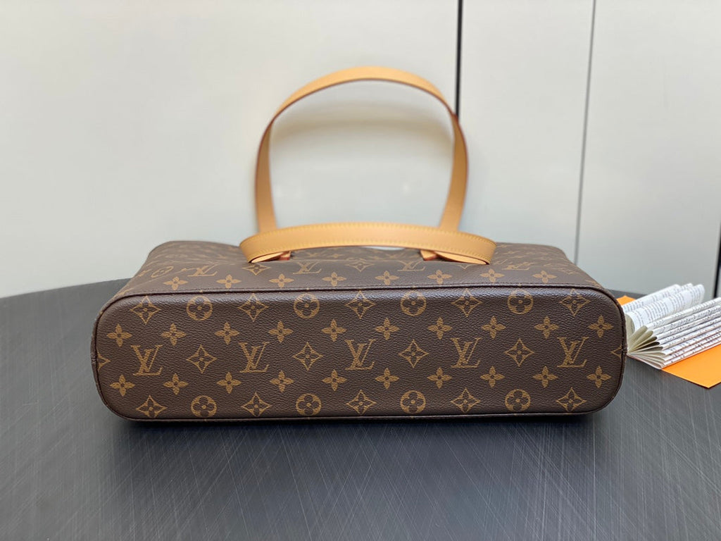 SAC CABAS LUCO 40 MONOGRAMME CUIR MARRON