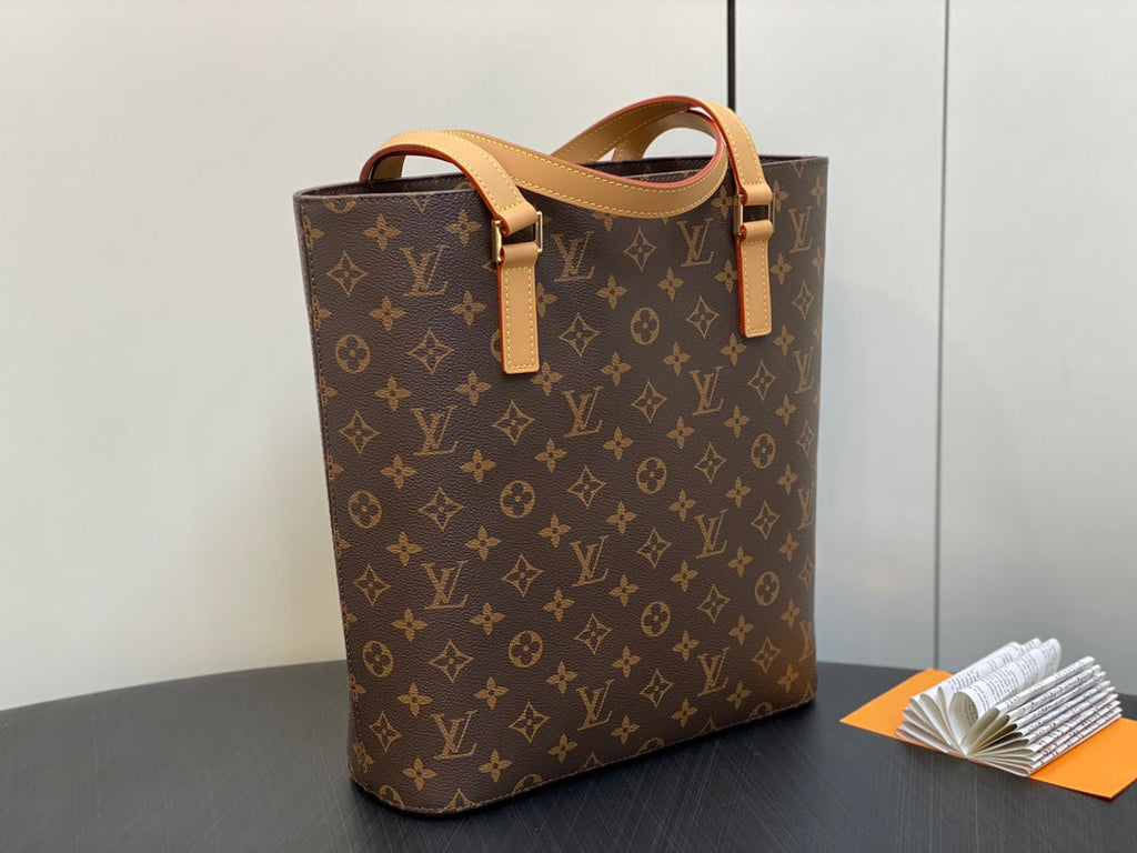 SAC CABAS LUCO 30 MONOGRAMME CUIR MARRON