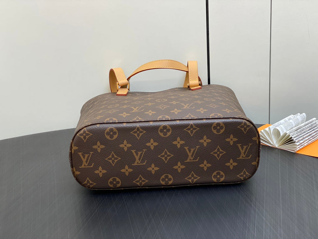 SAC CABAS LUCO 30 MONOGRAMME CUIR MARRON