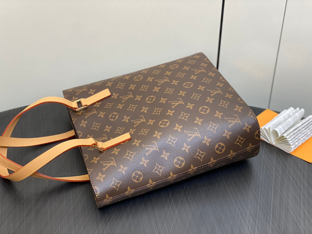 SAC CABAS LUCO 30 MONOGRAMME CUIR MARRON