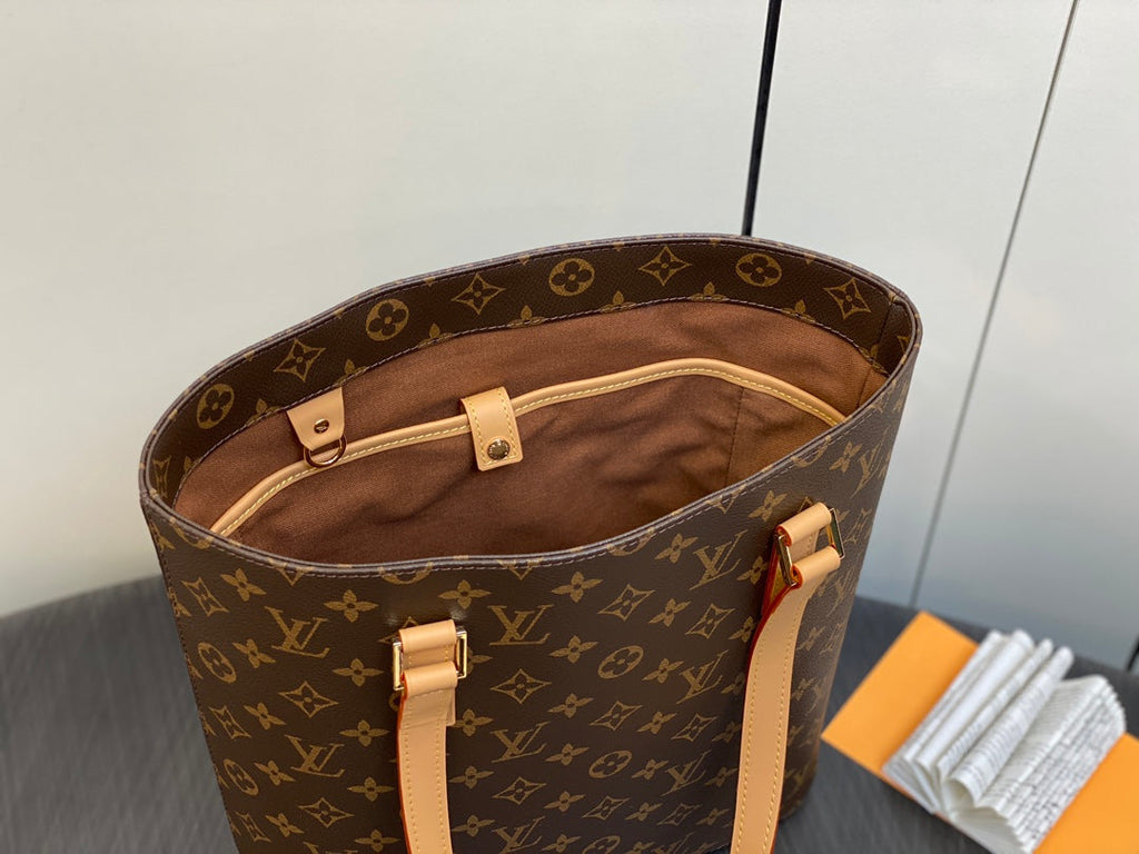 SAC CABAS LUCO 30 MONOGRAMME CUIR MARRON