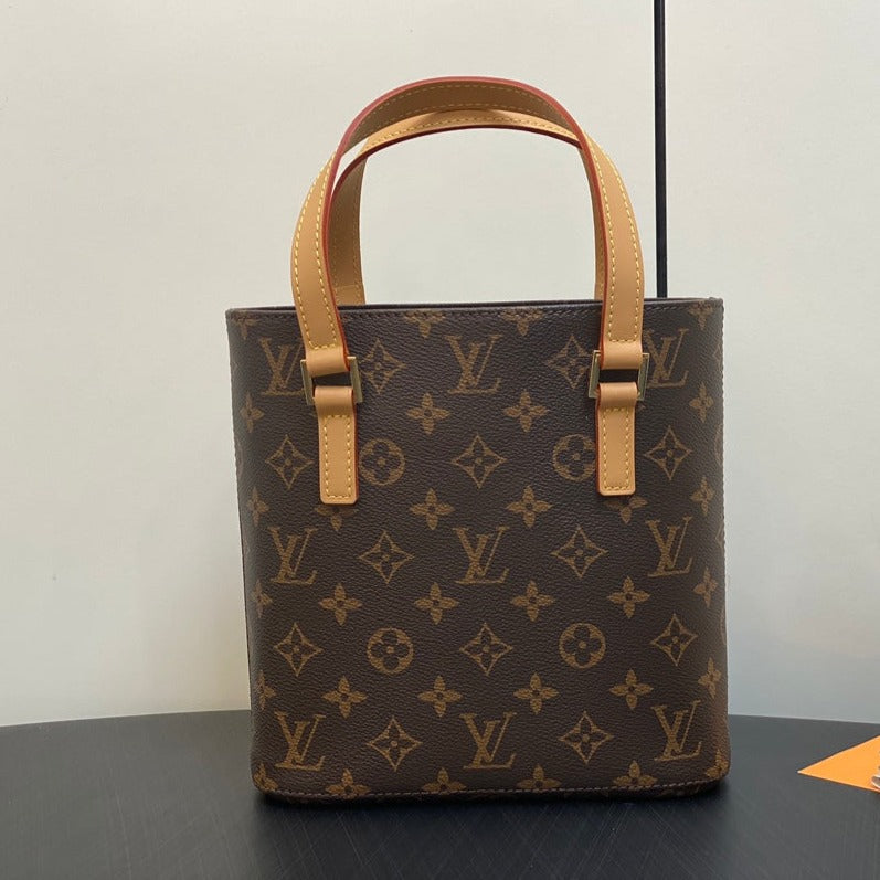 SAC CABAS LUCO 23 MONOGRAMME CUIR MARRON