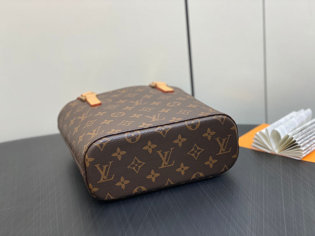 SAC CABAS LUCO 23 MONOGRAMME CUIR MARRON