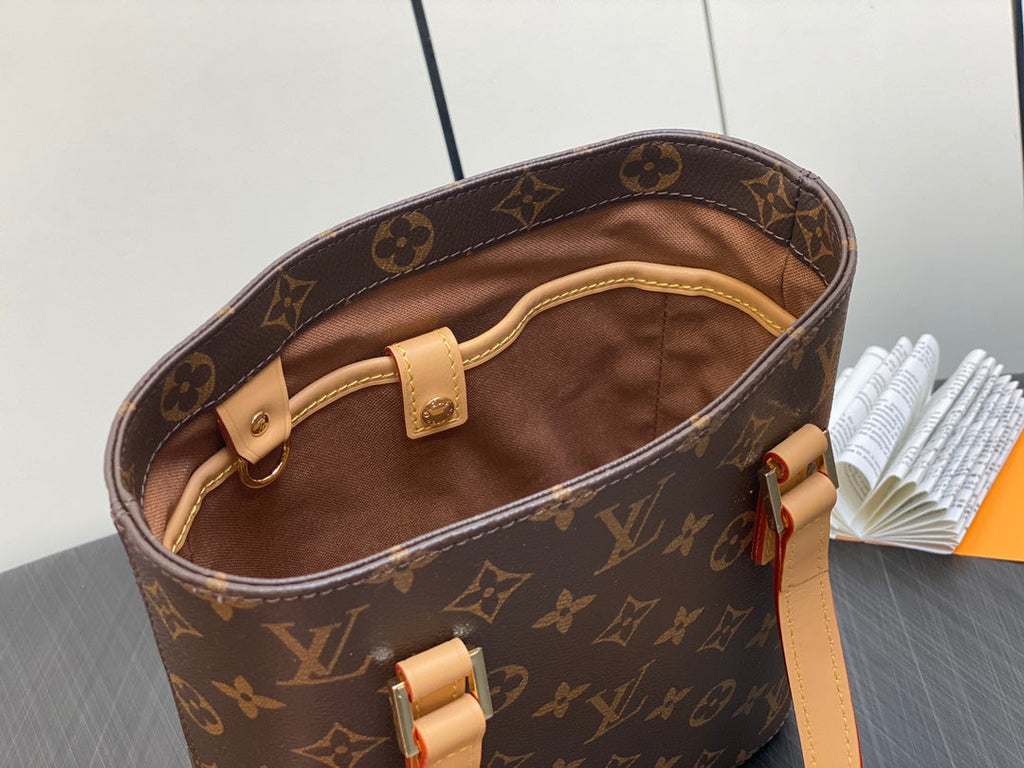 SAC CABAS LUCO 23 MONOGRAMME CUIR MARRON