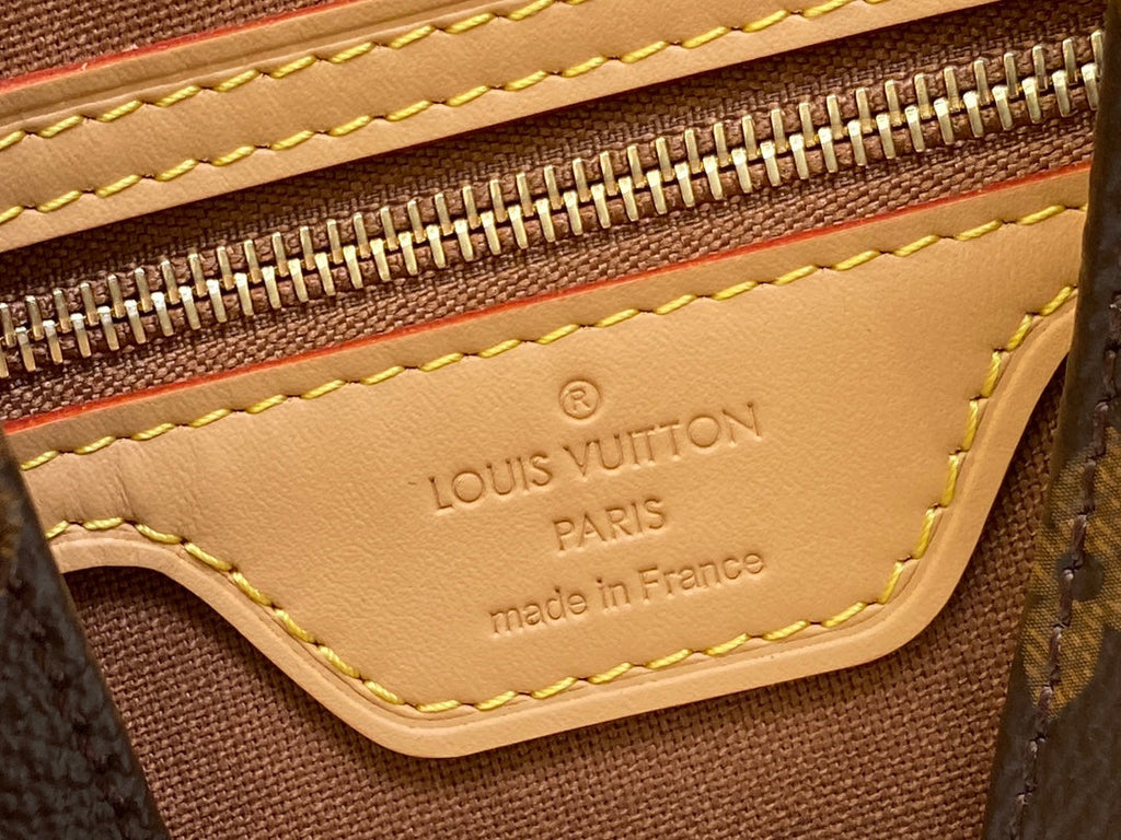 SAC CABAS LUCO 23 MONOGRAMME CUIR MARRON