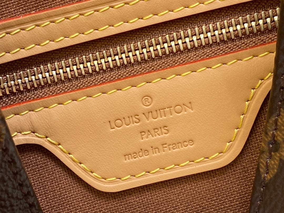 SAC CABAS LUCO 23 MONOGRAMME CUIR MARRON