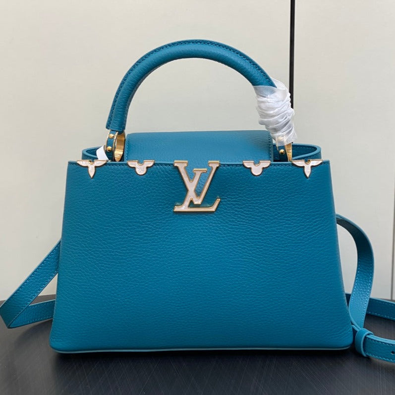 CAPUCINES MM 31 BLEU TAURILLON QUINCAILLERIE OR