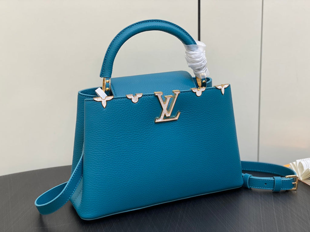 CAPUCINES MM 31 BLEU TAURILLON QUINCAILLERIE OR