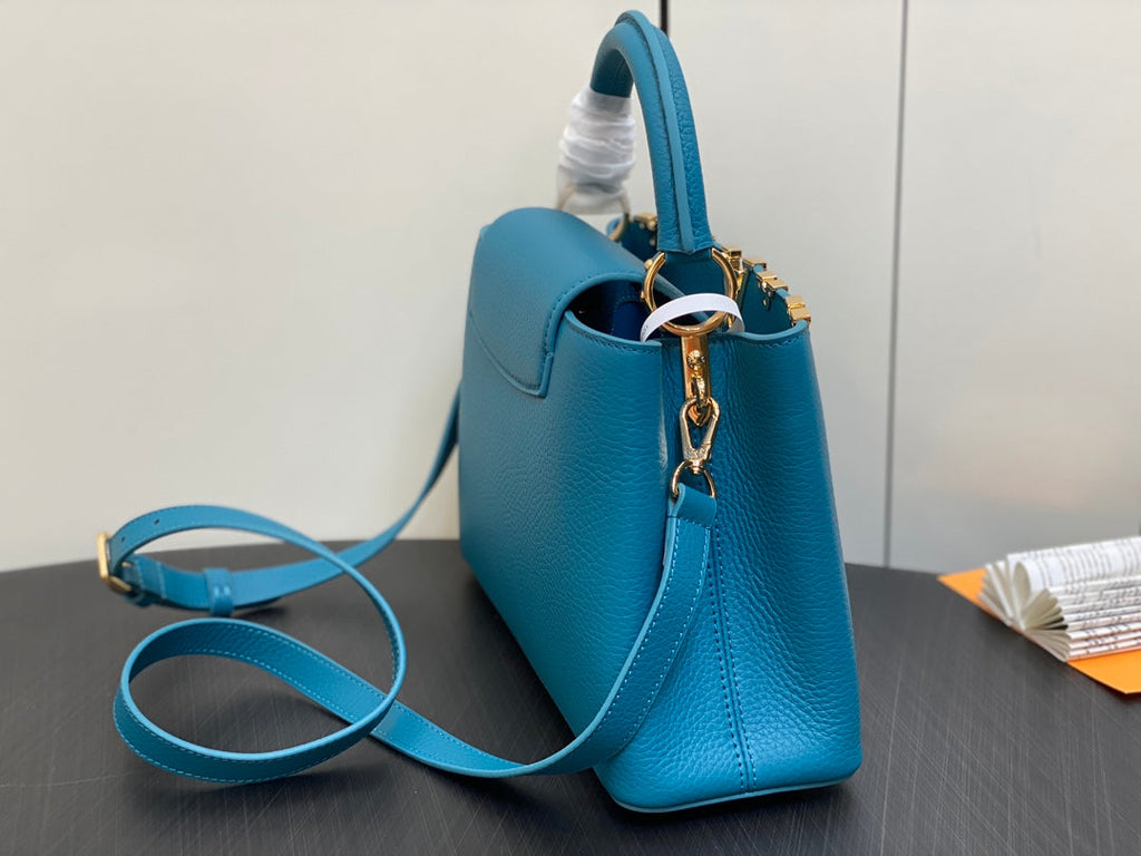 CAPUCINES MM 31 BLEU TAURILLON QUINCAILLERIE OR