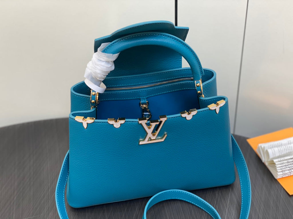 CAPUCINES MM 31 BLEU TAURILLON QUINCAILLERIE OR