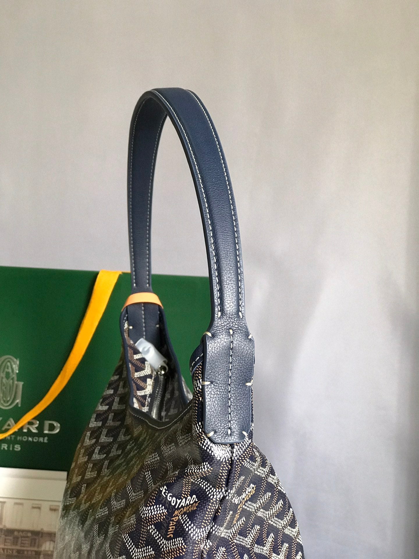 SAC HOBO BOHEME 42CM TOILE BLEU MARINE