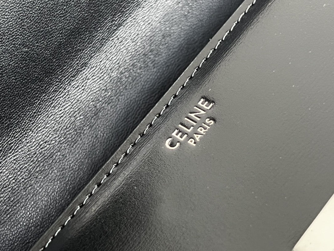 CLASSIC TRIOMPHE 20 CUIR DE VEAU NOIR ACIER ARGENTÉ