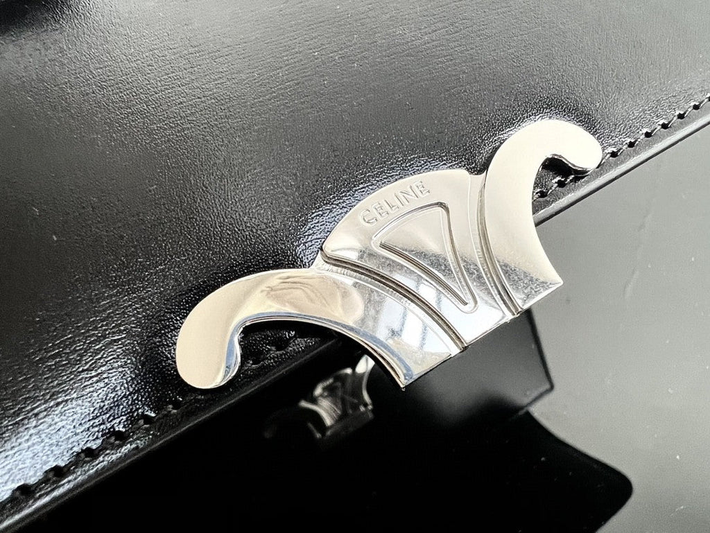 CLASSIC TRIOMPHE 20 CUIR DE VEAU NOIR ACIER ARGENTÉ