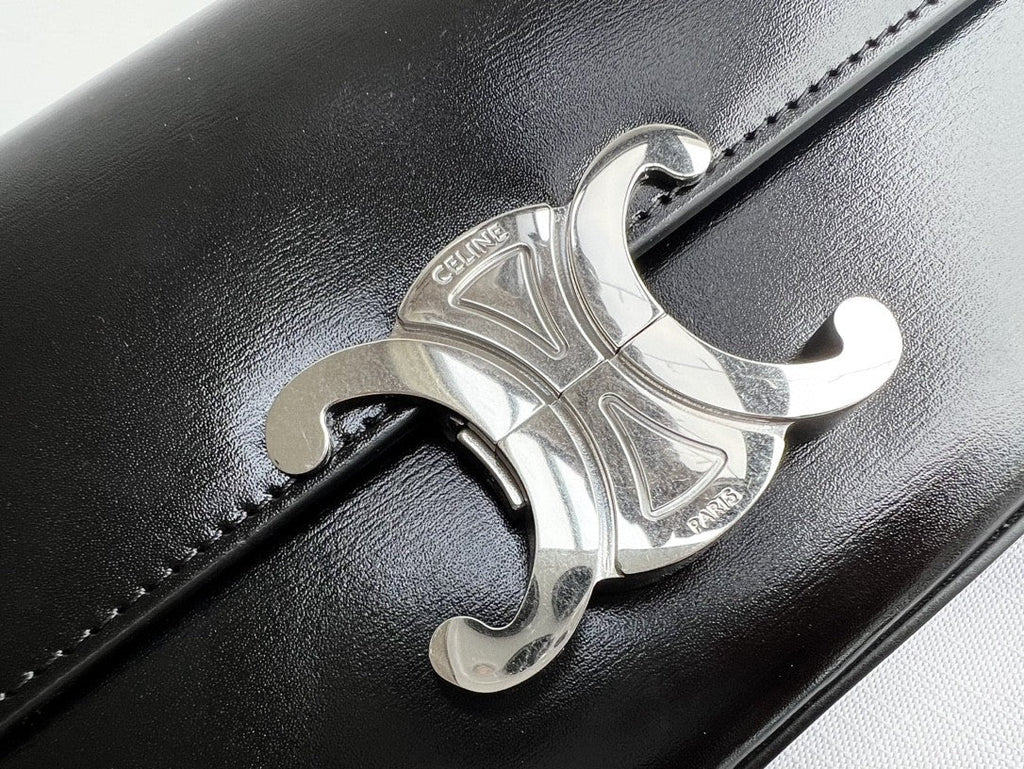 CLASSIC TRIOMPHE 20 CUIR DE VEAU NOIR ACIER ARGENTÉ