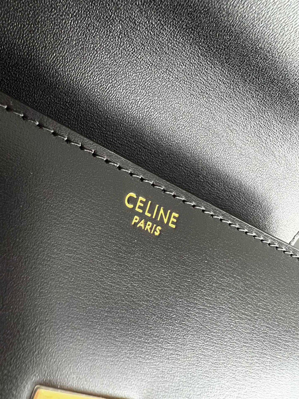 CLASSIC TRIOMPHE 20 CUIR DE VEAU NOIR ACIER DORÉ