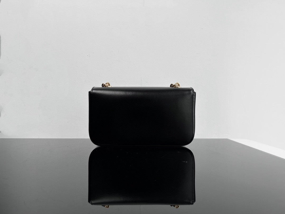 CUIR TRIOMPHE 20 VEAU NOIR ACIER DORÉ