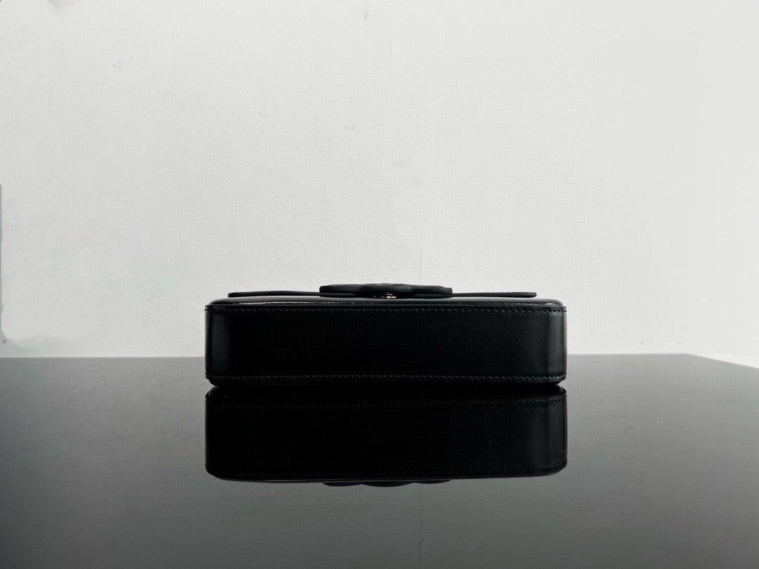 CUIR TRIOMPHE 20 VEAU NOIR ACIER DORÉ