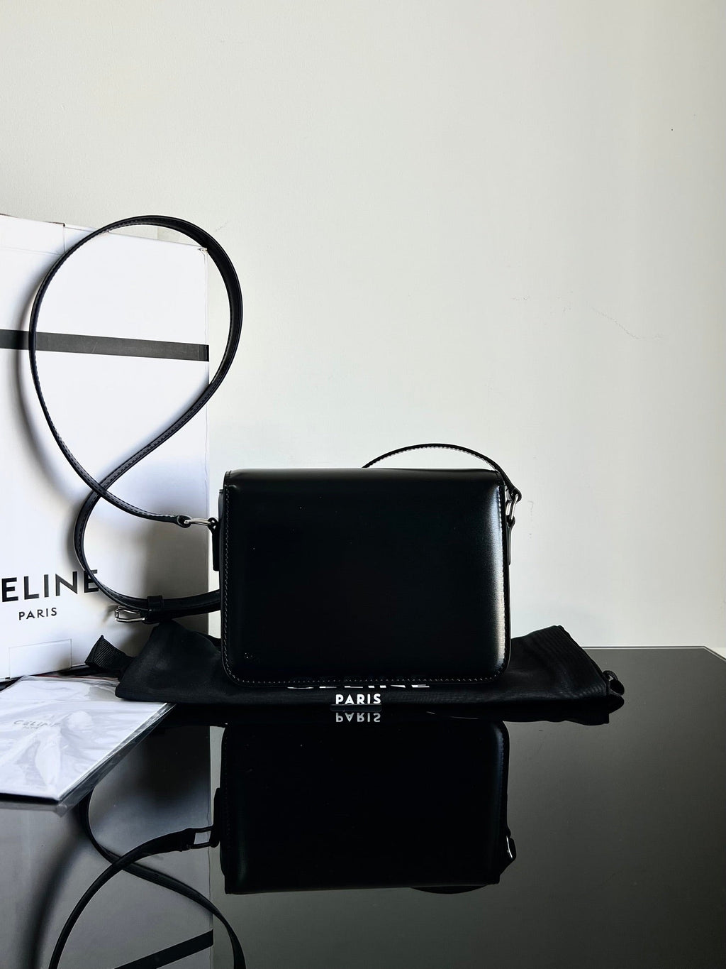 TEEN TRIOMPHE 18 CUIR DE VEAU NOIR ACIER ARGENTÉ