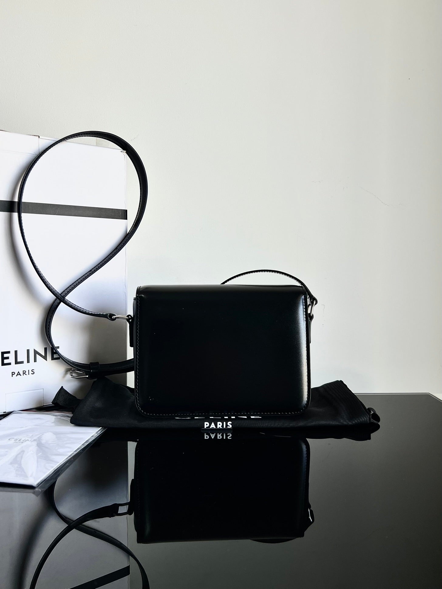 TEEN TRIOMPHE 18 CUIR DE VEAU NOIR ACIER ARGENTÉ