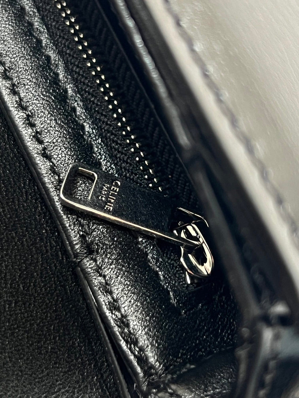 TEEN TRIOMPHE 18 CUIR DE VEAU NOIR ACIER ARGENTÉ