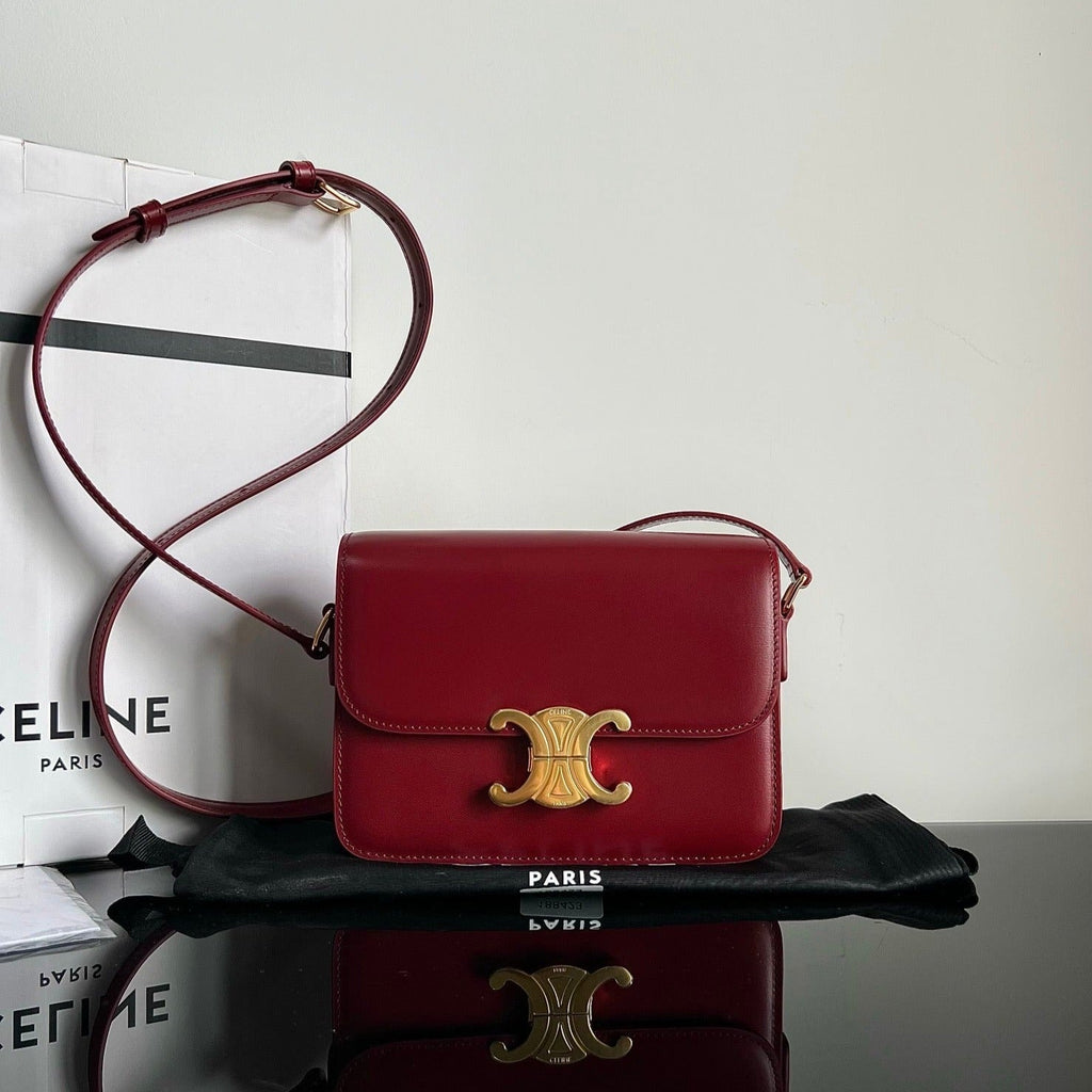 TEEN TRIOMPHE 18 CUIR DE VEAU ROUGE