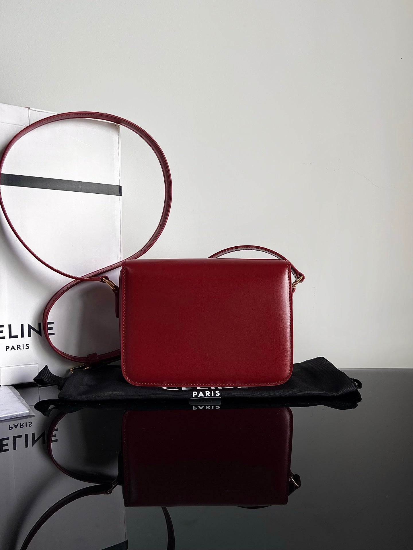 TEEN TRIOMPHE 18 CUIR DE VEAU ROUGE