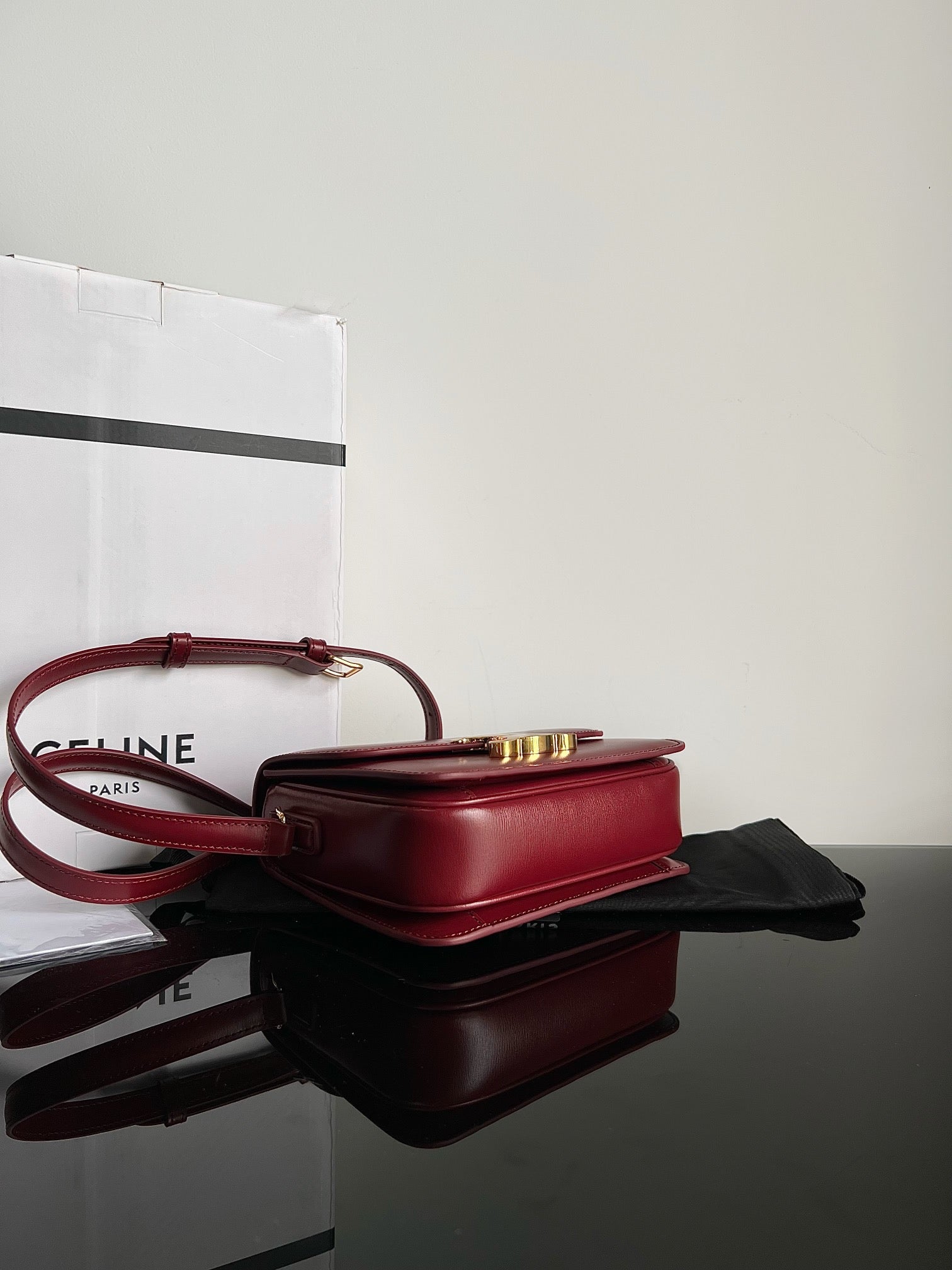 TEEN TRIOMPHE 18 CUIR DE VEAU ROUGE