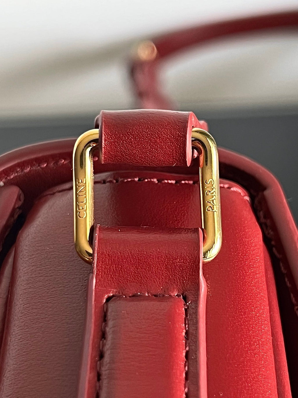 TEEN TRIOMPHE 18 CUIR DE VEAU ROUGE