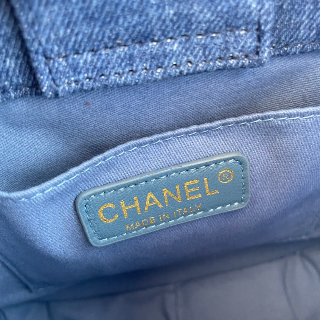 CC SADDLE BLEU DENIM 21CM QUINCAILLERIE DORÉ