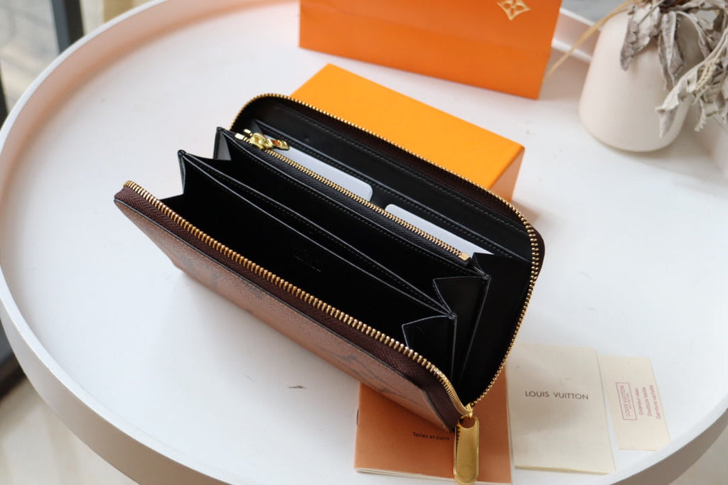 PORTEFEUILLE LV LONG 19 CM MONOGRAMME TOILE INVERSÉE