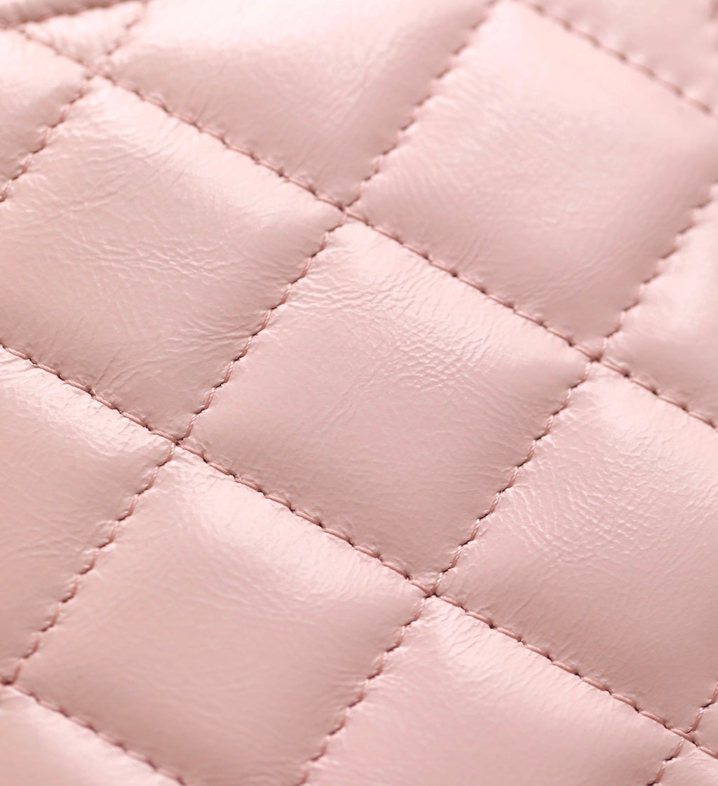 CC WOC 19 PEAU D'AGNEAU ROSE QUINCAILLERIE ARGENTÉE 