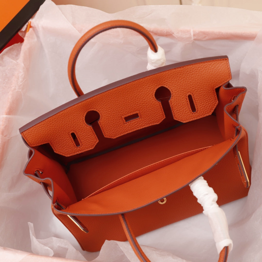 SAC HM BIRKIN 35 FIRE TOGO QUINCAILLERIE DORÉ