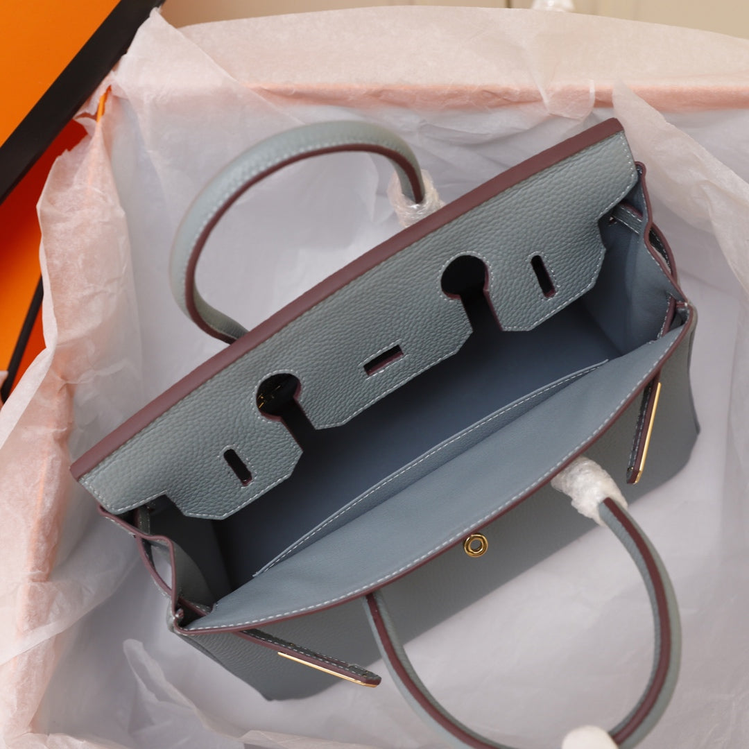 SAC HM BIRKIN 30 GRIS TEMPÉRÉ TOGO QUINCAILLERIE OR