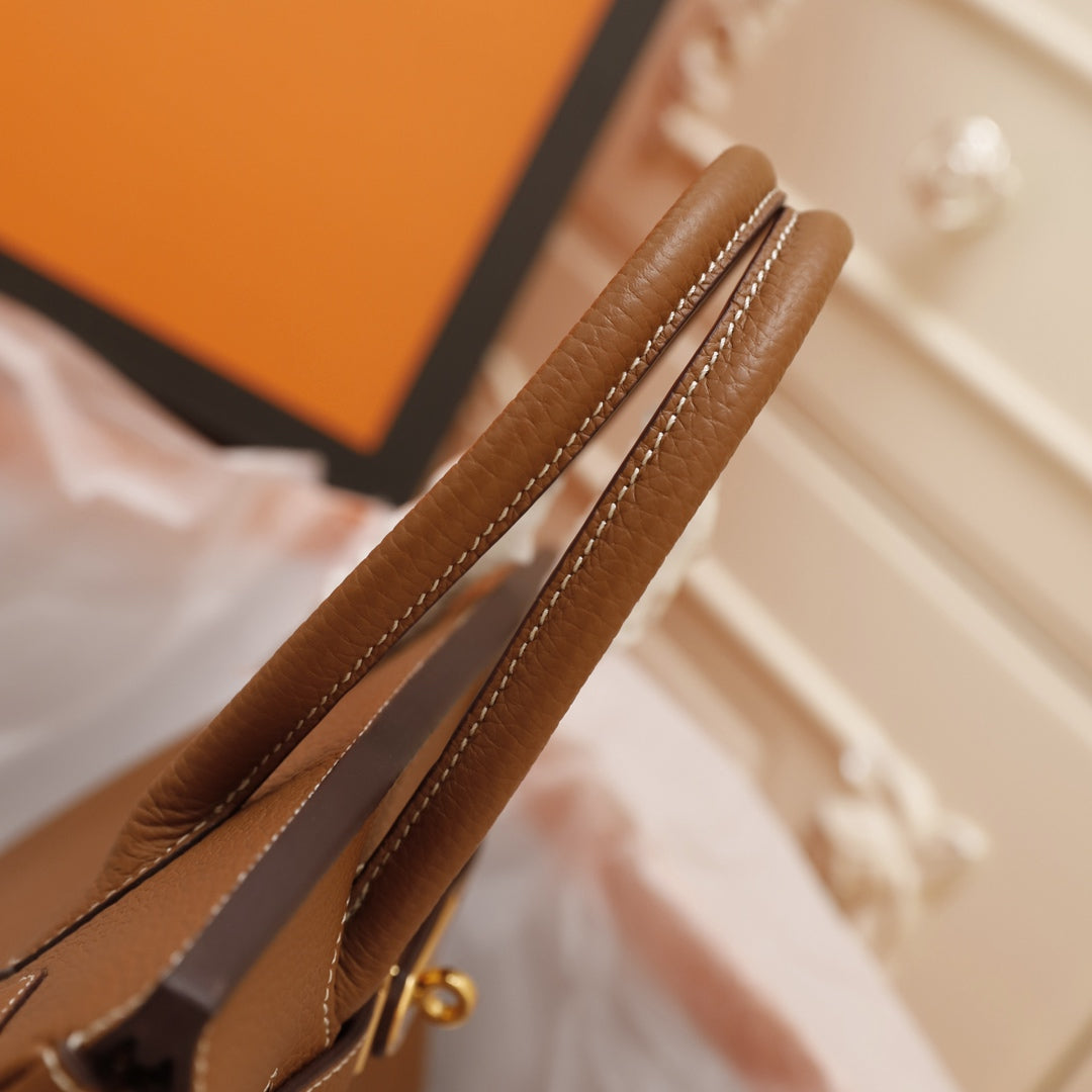 SAC HM BIRKIN 35 MARRON TOGO QUINCAILLERIE DORÉE