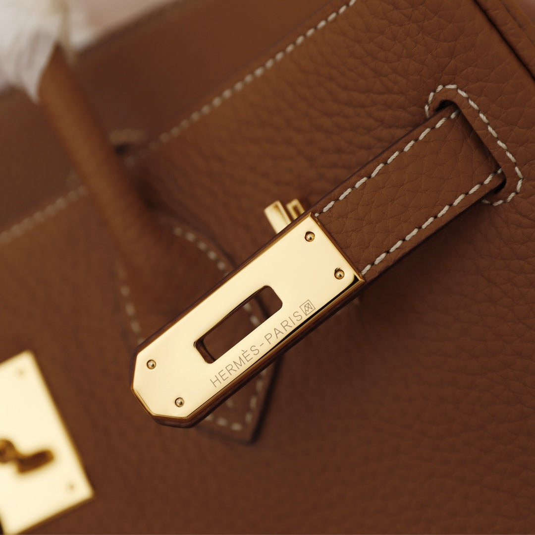 SAC HM BIRKIN 35 MARRON TOGO QUINCAILLERIE DORÉE