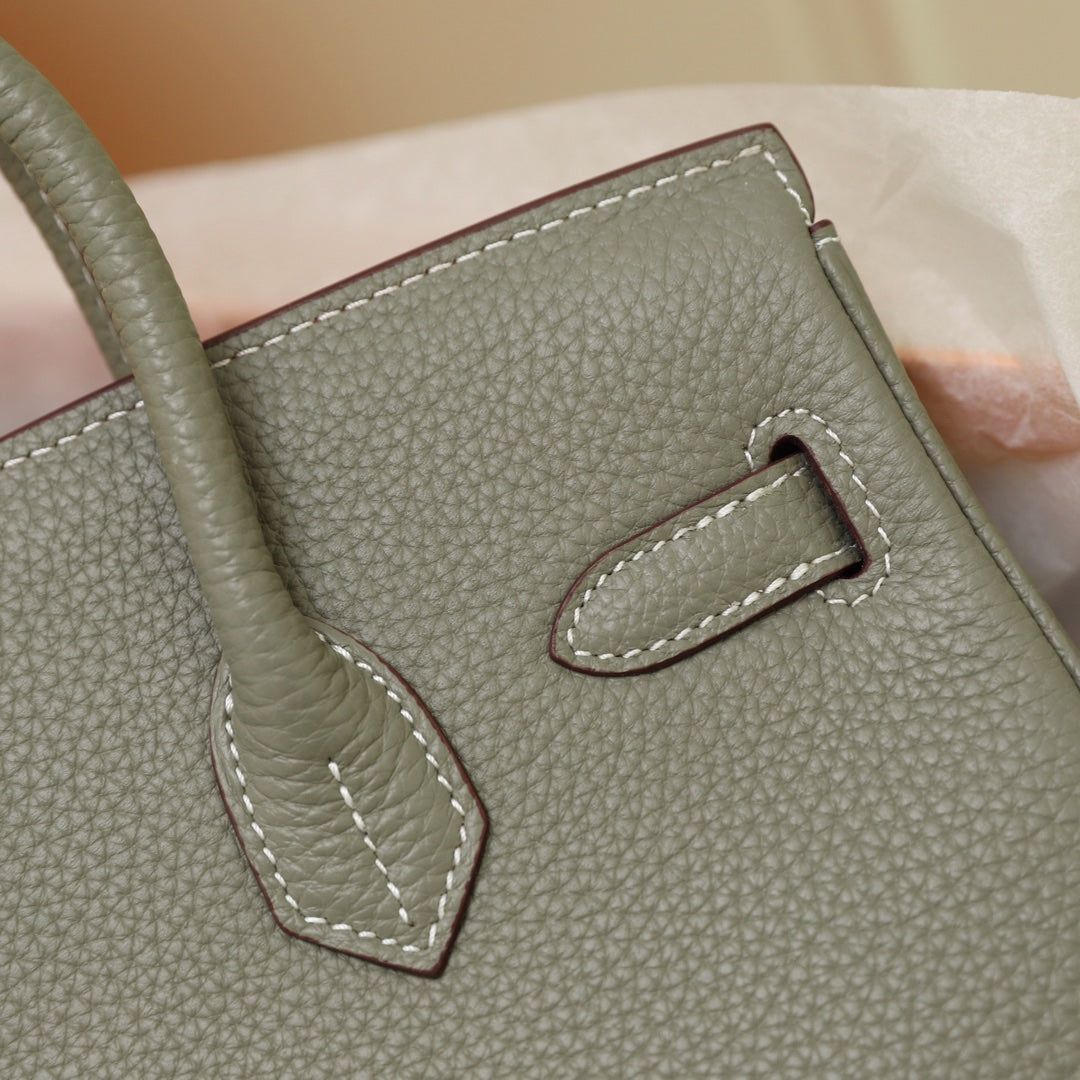 SAC HM BIRKIN 35 OLIVE TOGO QUINCAILLERIE OR