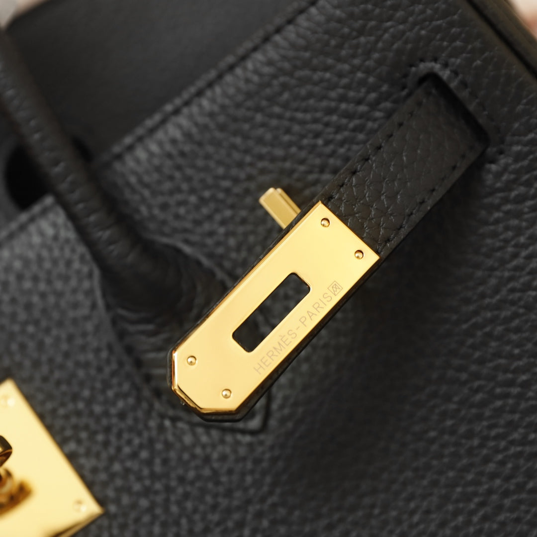 SAC HM BIRKIN 35 NOIR TOGO QUINCAILLERIE OR