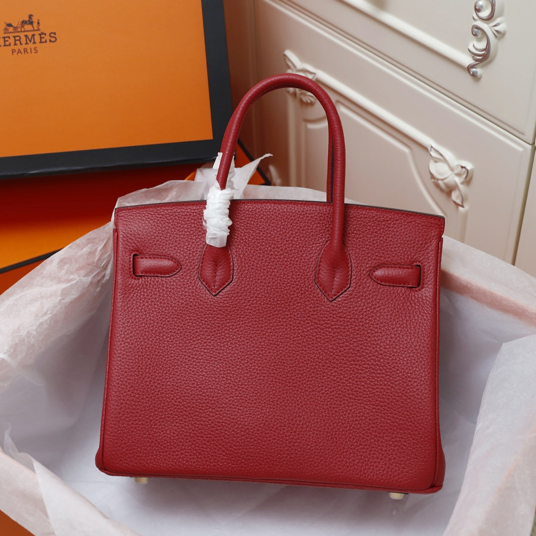 SAC HM BIRKIN 35 CRIMSON TOGO QUINCAILLERIE DORÉ