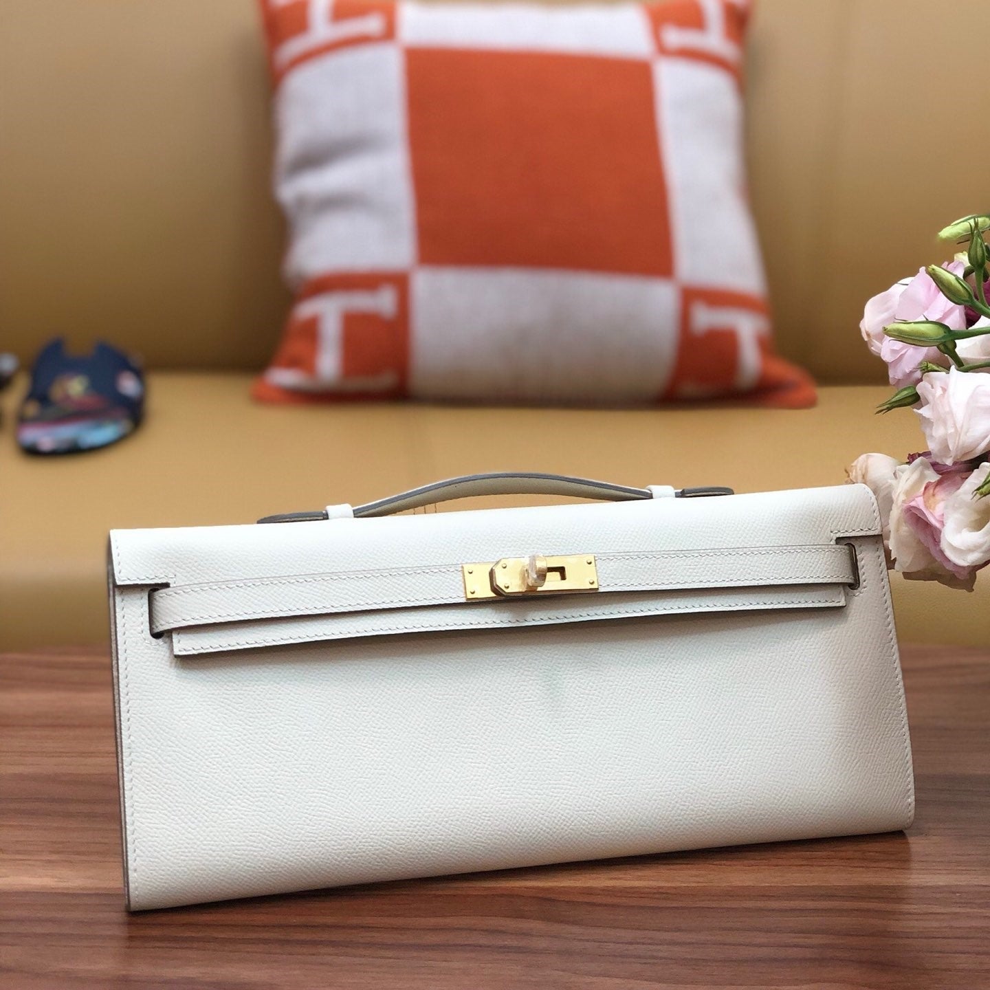 HM ケリーカット 31cm ホワイト スイフトレザー GHW