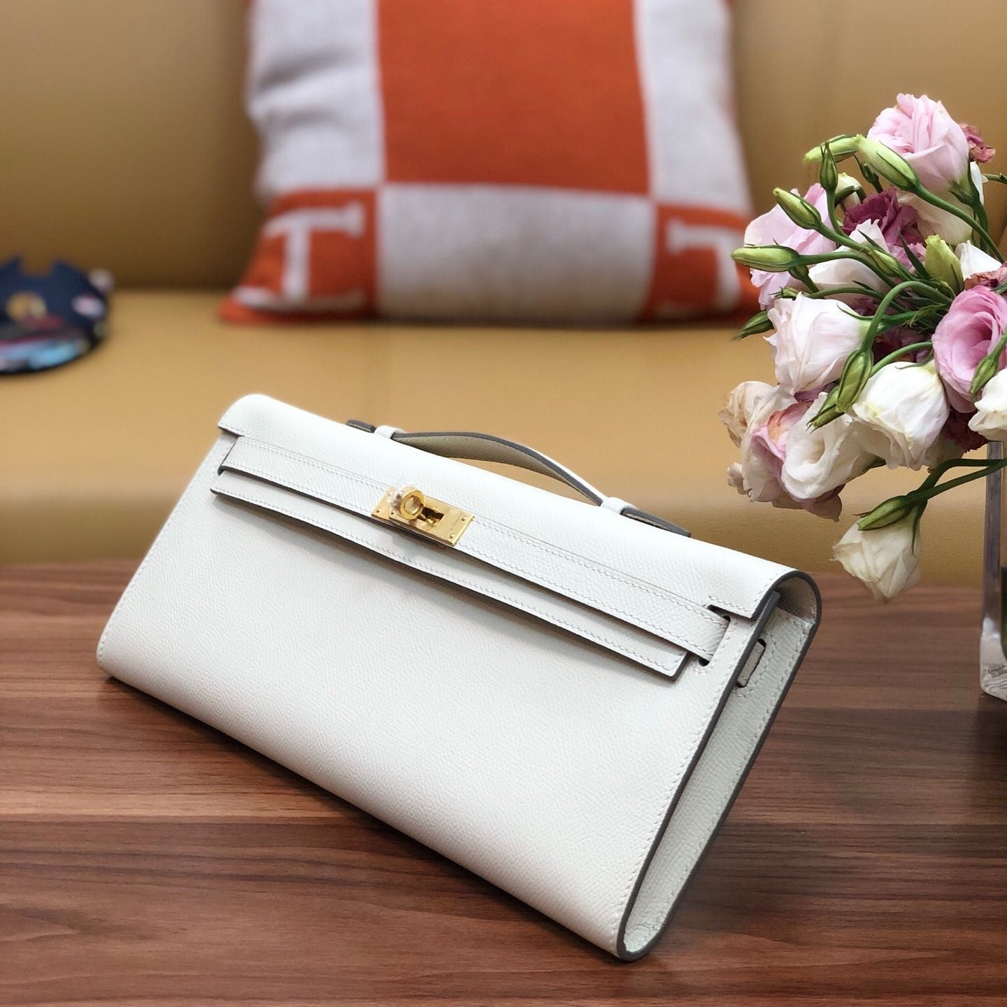 HM ケリーカット 31cm ホワイト スイフトレザー GHW