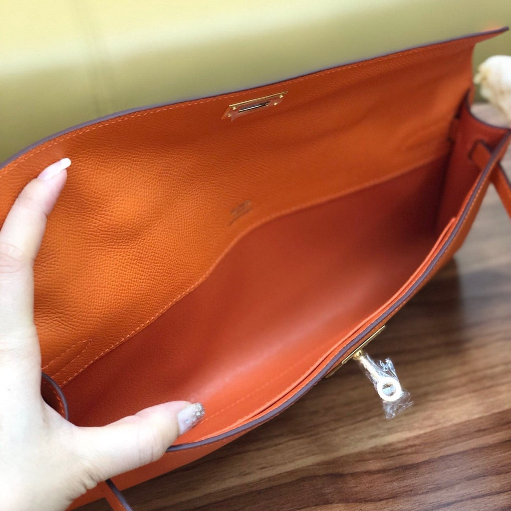 HM ケリーカット 31cm オレンジ スイフトレザー GHW