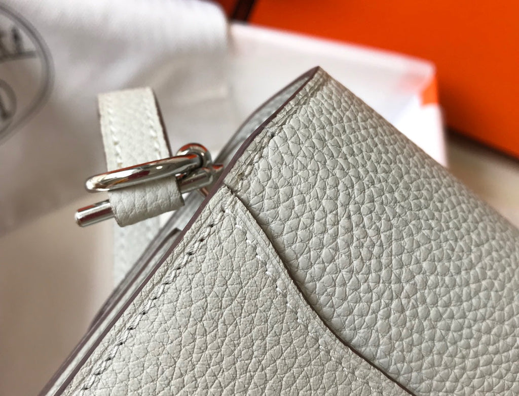 HM SAC ROULIS 18 CUIR TOGO BLANC