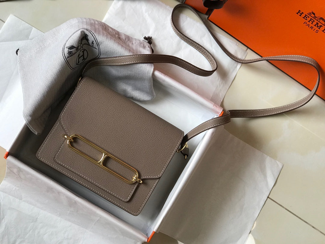 HM SAC ROULIS 19 CÈDRE CUIR TOGO